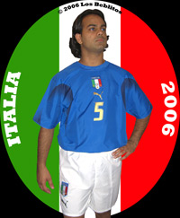 Italy 2006 Home Jersey with Away Shorts (Home Kit Alternate) by Puma