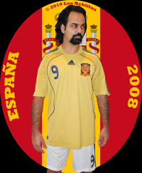 Spain 2008 Away Jersey with Home Shorts (Away Kit Alternate) by Adidas